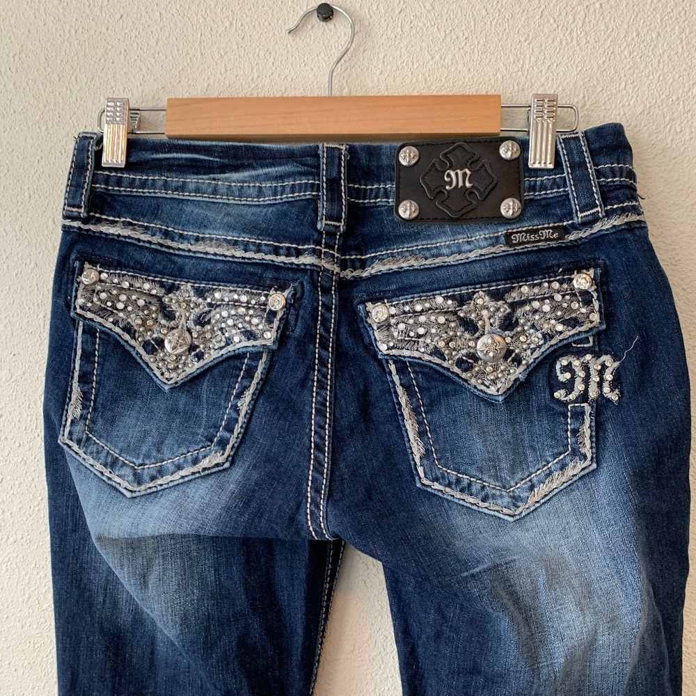 Miss Me Size 27 Mid Rise Easy Boot Jeans EUC